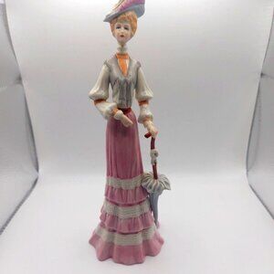Epoca Made in Portugal Signed and Numbered Lady With Parasol Porcelain Figurine